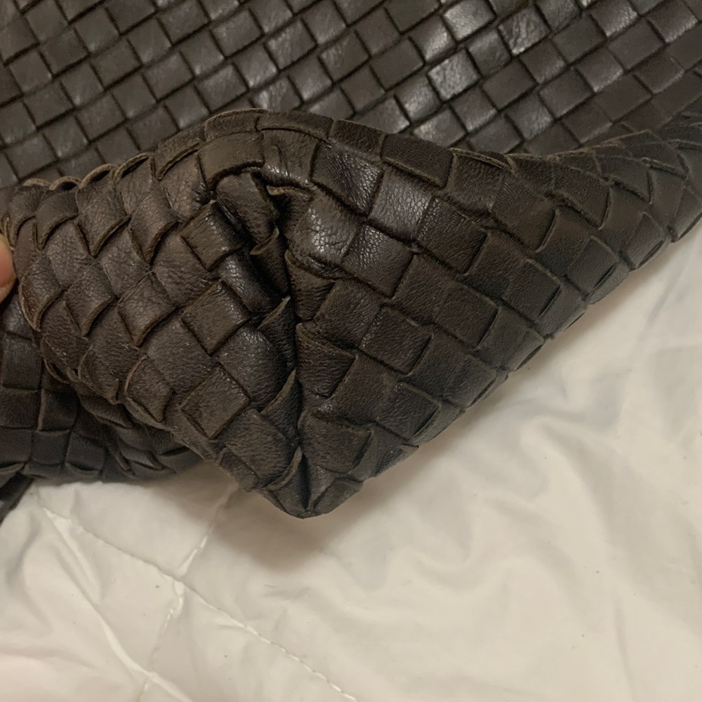Bottega Veneta Woven Leather Crossbody Bag - Espresso Brown - Picture 10 of 10